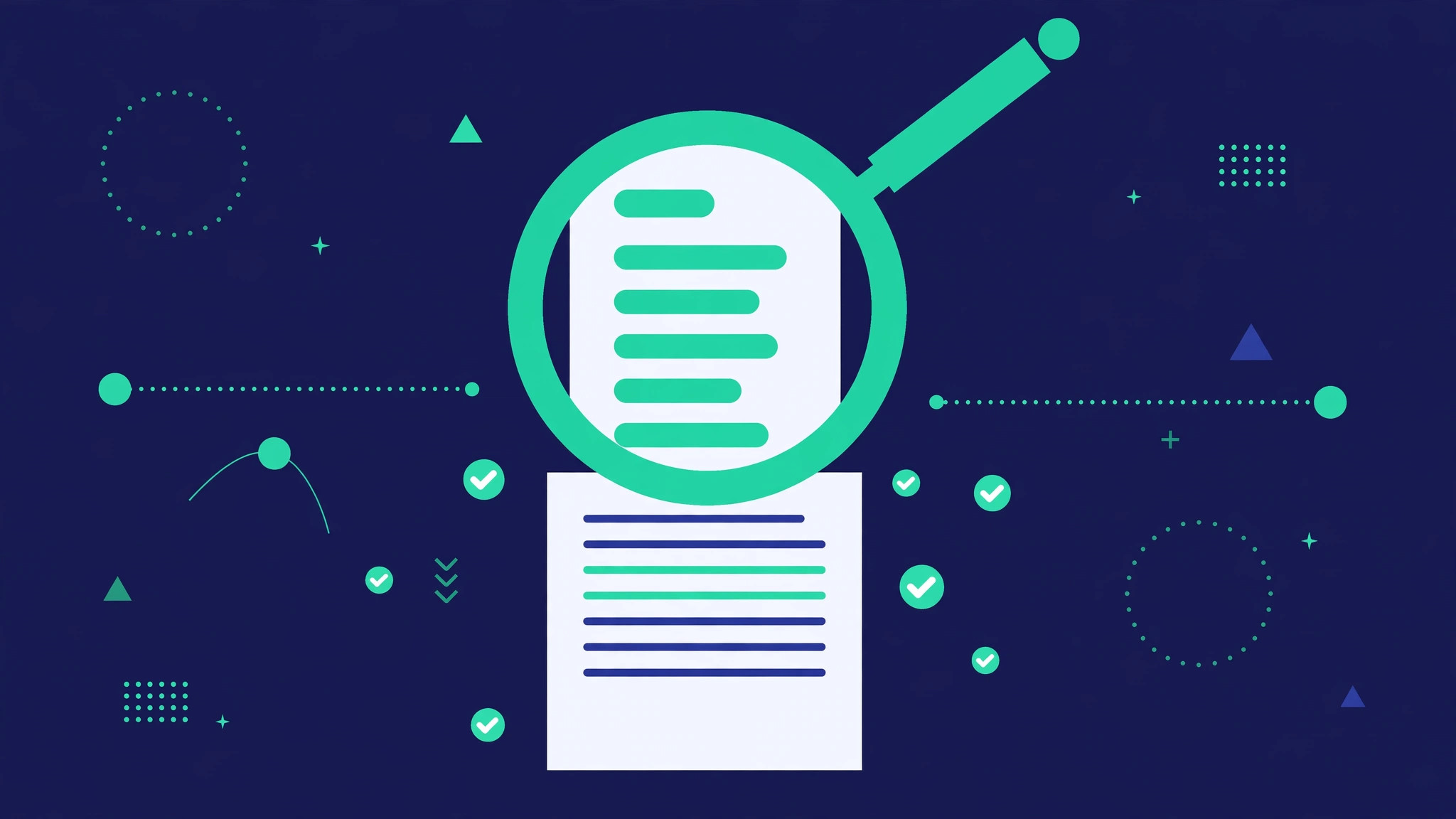 Illustration of an applicant tracking system scanning a tutoring resume for keywords